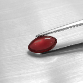 1.20캐럿 천연 레드 파이로프 가넷, 투명한, 8.3×4.7 mm, 투명/반투명