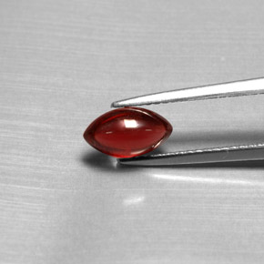 1.39캐럿 천연 레드 파이로프 가넷, 투명한, 8.7×4.9 mm, 투명/반투명