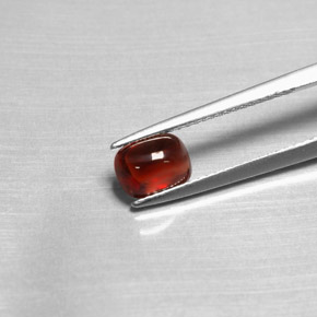 1.47캐럿 천연 레드 파이로프 가넷, 투명한, 7.2×5.5 mm, 투명/반투명