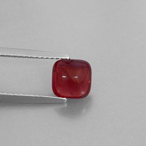 1.98캐럿 천연 레드 파이로프 가넷, 투명한, 6.5×6.4 mm, 투명/반투명