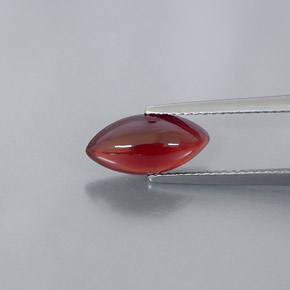 3.08캐럿 천연 레드 파이로프 가넷, 투명한, 12.6×6 mm, 투명/반투명