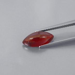 3.08캐럿 천연 레드 파이로프 가넷, 투명한, 12.6×6 mm, 투명/반투명