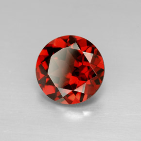 2.91캐럿 천연 딥 레드 파이로프 가넷, 라운드 컷, 8.94 mm, VVS-VS