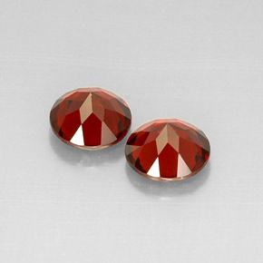 캐럿 천연 딥 레드 파이로프 가넷 보석, 라운드 컷, 8.74 mm, VVS-VS