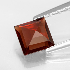 1.28캐럿 천연 딥 레드 파이로프 가넷, 스퀘어, 6×6 mm, VVS-VS