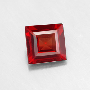 1.03캐럿 천연 레드 파이로프 가넷, 스퀘어, 6×5.9 mm, VVS-VS