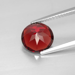 3.01캐럿 천연 딥 레드 파이로프 가넷, 라운드 컷, 9.05 mm, VVS-VS