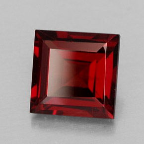 1.42캐럿 천연 딥 레드 파이로프 가넷, 스퀘어, 6.1×6.1 mm, VS