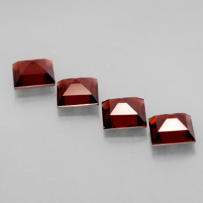 캐럿 천연 딥 레드 파이로프 가넷 보석, 스퀘어, 6.1×6.1 mm, VS