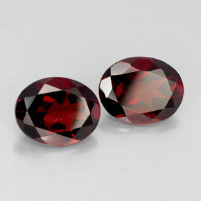 캐럿 천연 딥 레드 파이로프 가넷 보석, 타원형 컷, 10×8 mm, VVS