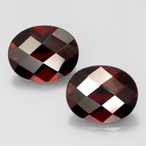 캐럿 천연 딥 레드 파이로프 가넷 보석, 타원형 컷, 10×8.1 mm, VVS