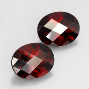 캐럿 천연 딥 레드 파이로프 가넷 보석, 타원형 컷, 10×8.1 mm, VVS