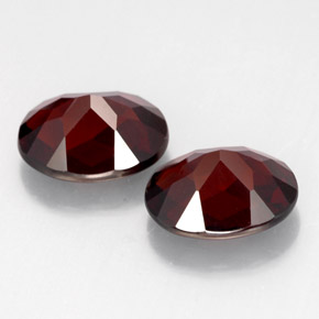 캐럿 천연 딥 레드 파이로프 가넷 보석, 타원형 컷, 10×8.1 mm, VVS