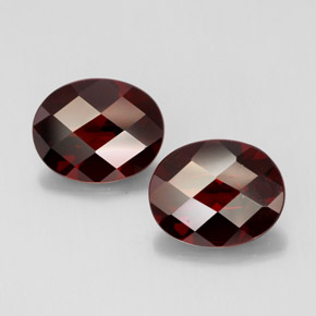 캐럿 천연 딥 레드 파이로프 가넷 보석, 타원형 컷, 10.1×8 mm, VVS