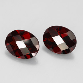 캐럿 천연 딥 레드 파이로프 가넷 보석, 타원형 컷, 10.1×8 mm, VVS