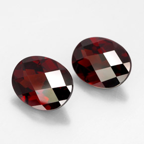 캐럿 천연 딥 레드 파이로프 가넷 보석, 타원형 컷, 10.1×8.1 mm, VVS