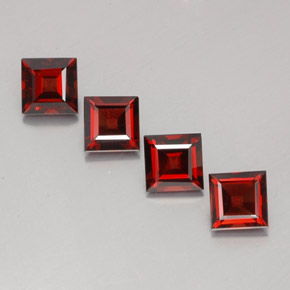 캐럿 천연 딥 레드 파이로프 가넷 보석, 스퀘어, 5.9×5.8 mm, VS