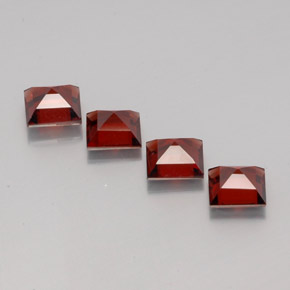 캐럿 천연 딥 레드 파이로프 가넷 보석, 스퀘어, 5.9×5.8 mm, VS
