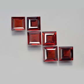 캐럿 천연 딥 레드 파이로프 가넷 보석, 스퀘어, 5.9×5.9 mm, VS