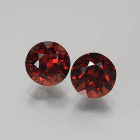 캐럿 천연 딥 레드 파이로프 가넷 보석, 라운드 컷, 6.15 mm, VVS-VS
