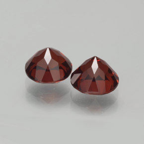캐럿 천연 딥 레드 파이로프 가넷 보석, 라운드 컷, 6.15 mm, VVS-VS