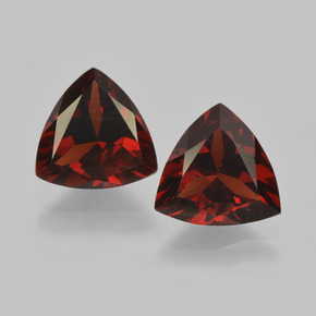 캐럿 천연 레드 파이로프 가넷 보석, 트릴리언, 8.1×8 mm, VS