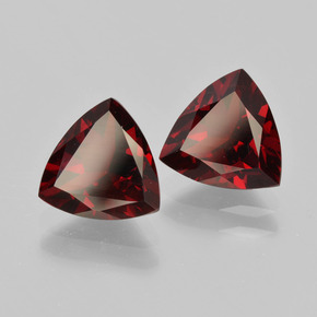 캐럿 천연 레드 파이로프 가넷 보석, 트릴리언, 8.1×8 mm, VS