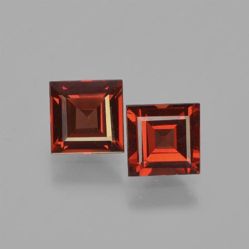 1.47캐럿 천연 메를로 레드 파이로프 가넷 보석, 스퀘어, 5×5 mm, VVS-VS