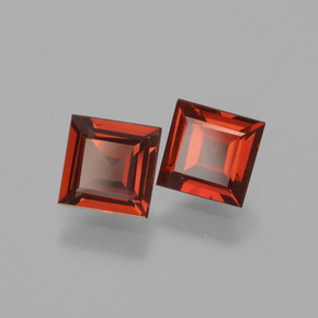 1.47캐럿 천연 메를로 레드 파이로프 가넷 보석, 스퀘어, 5×5 mm, VVS-VS