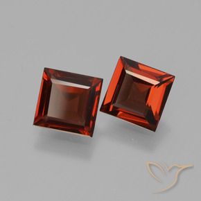 1.45캐럿 천연 다크 레드 파이로프 석류석 보석, 정사각형, VVS-VS