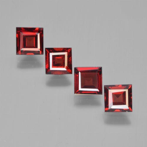 2.68캐럿 천연 다크 레드 파이로프 가넷 보석, 스퀘어, 4.8×4.8 mm, VS