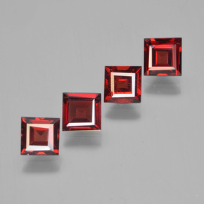 2.68캐럿 천연 다크 레드 파이로프 가넷 보석, 스퀘어, 4.8×4.8 mm, VS