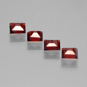 2.68캐럿 천연 다크 레드 파이로프 가넷 보석, 스퀘어, 4.8×4.8 mm, VS