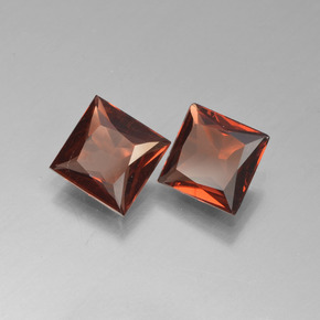 캐럿 천연 빨간색 파이로프 석류석 보석, 정사각형, VS