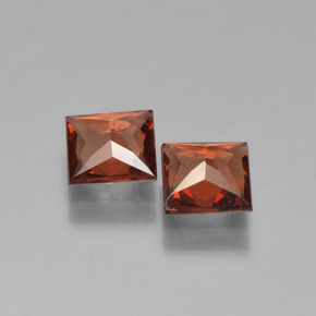 캐럿 천연 빨간색 파이로프 석류석 보석, 정사각형, VS