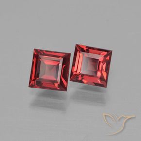1.80캐럿 천연 딥 블러드 레드 파이로프 가넷 보석, 스퀘어, 5×5 mm, VS