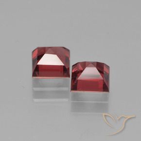 1.80캐럿 천연 딥 블러드 레드 파이로프 가넷 보석, 스퀘어, 5×5 mm, VS