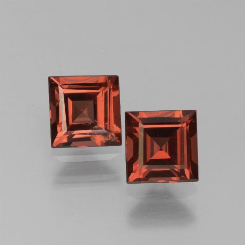 1.57캐럿 천연 스칼렛 레드 파이로프 가넷 보석, 스퀘어, 5×5 mm, VS