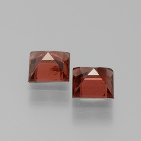 1.57캐럿 천연 스칼렛 레드 파이로프 가넷 보석, 스퀘어, 5×5 mm, VS