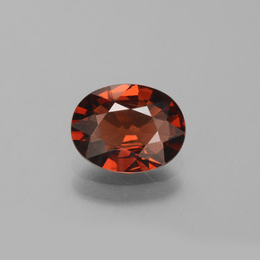 1.86캐럿 천연 레드 파이로프 가넷, 타원형 컷, 9×7 mm, VVS-VS
