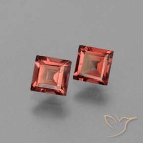 1.77캐럿 천연 미디엄 레드 파이로프 석류석 보석, 정사각형, VVS-VS