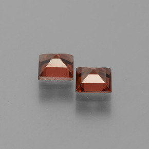 1.50캐럿 천연 미디엄 레드 파이로프 가넷 보석, 스퀘어, 5×5 mm, VVS