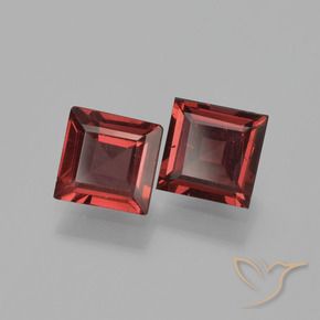 1.52캐럿 천연 다크 레드 파이로프 석류석 보석, 정사각형, VVS-VS