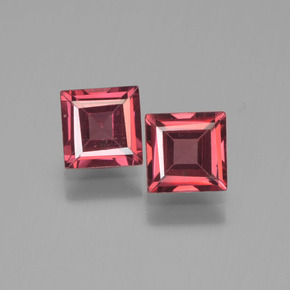1.55캐럿 천연 레드 파이로프 가넷 보석, 스퀘어, 5×5 mm, VVS