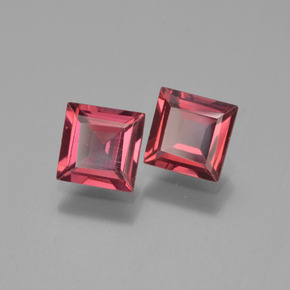 1.55캐럿 천연 레드 파이로프 가넷 보석, 스퀘어, 5×5 mm, VVS