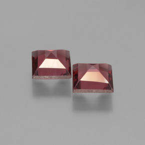 1.55캐럿 천연 레드 파이로프 가넷 보석, 스퀘어, 5×5 mm, VVS
