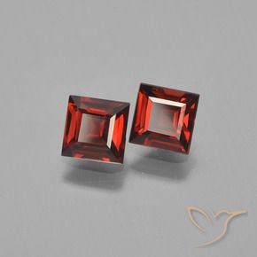 1.47캐럿 천연 다크 레드 파이로프 석류석 보석, 정사각형, VVS-VS