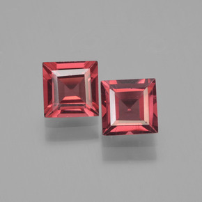 1.61캐럿 천연 스칼렛 레드 파이로프 석류석 보석, 정사각형, VVS
