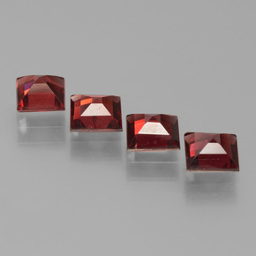 캐럿 천연 레드 파이로프 가넷 보석, 스퀘어, 4.7×4.7 mm, VS
