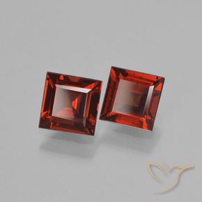 1.55캐럿 천연 다크 레드 파이로프 석류석 보석, 정사각형, VVS-VS
